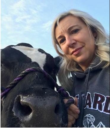 Gina with cow